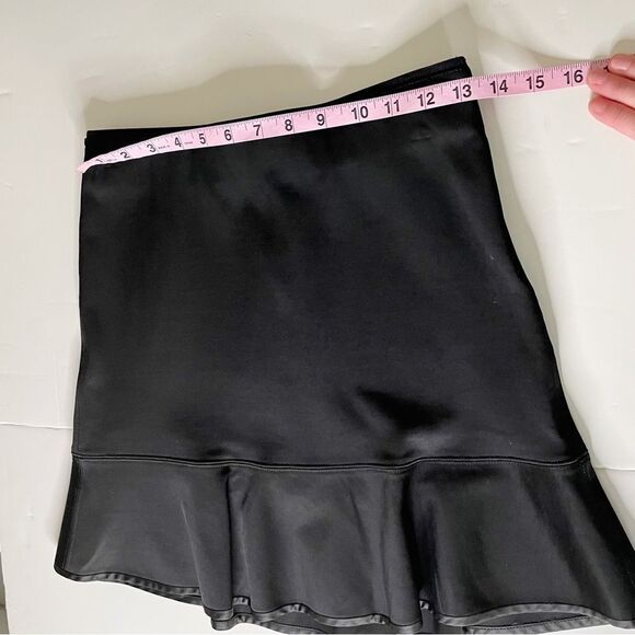Rag & Bone tight stretchy ruffle Hem Black Mini skirt 6 - Picture 7 of 12
